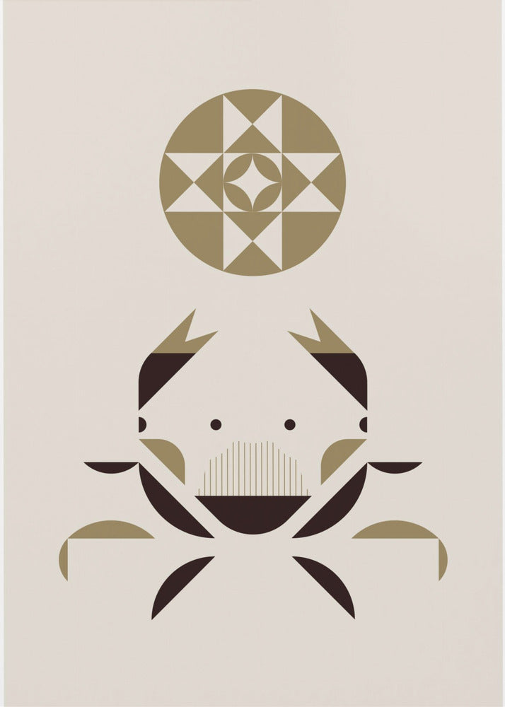 Gouden Dieren - Spookkrab (Wit) | Canvas