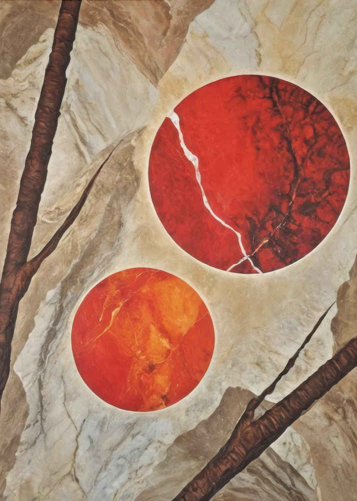 Gloeiende kolen in de steen | Canvas