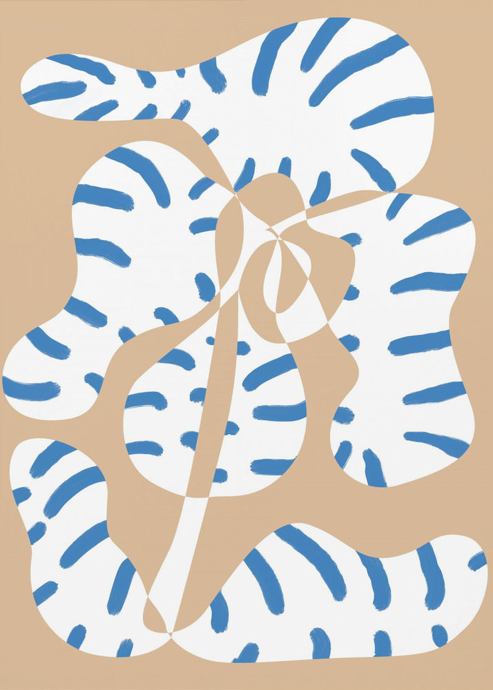 Abstract Shapes Flower Tiger print | Canvas