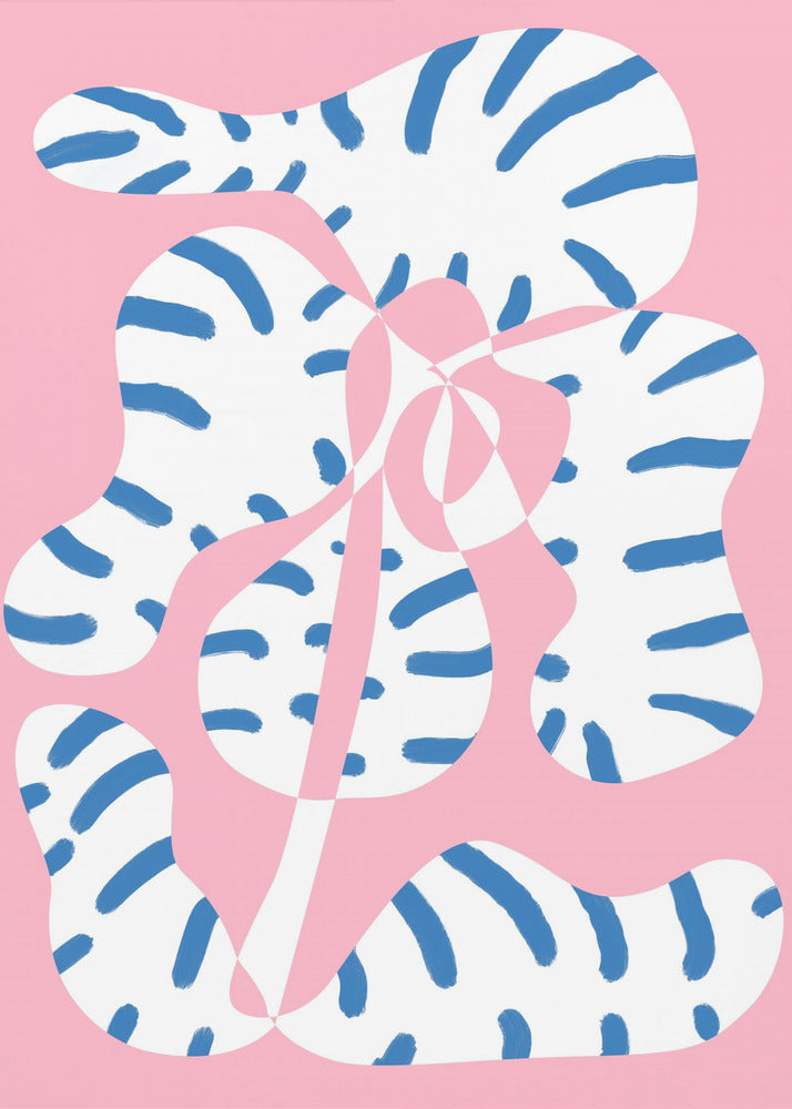 Abstract Shapes Flower Tiger print | Canvas