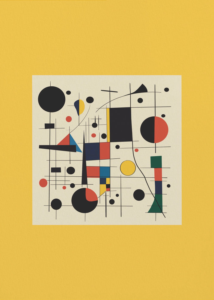 Abstracte geometrie en levendige kleuren | Poster