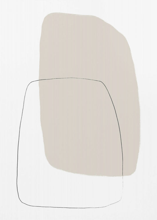 Two Overlapping Organic Shapes | Poster