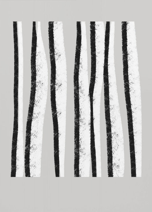 Black And White Vertical Stripes | Poster