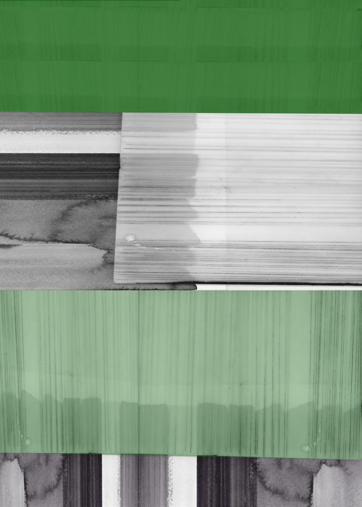 Abstract Zwart Wit Groen Grijs 1 | Canvas