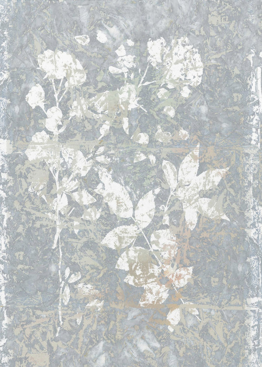 Botanische witte textuur bloemen 2 | Poster