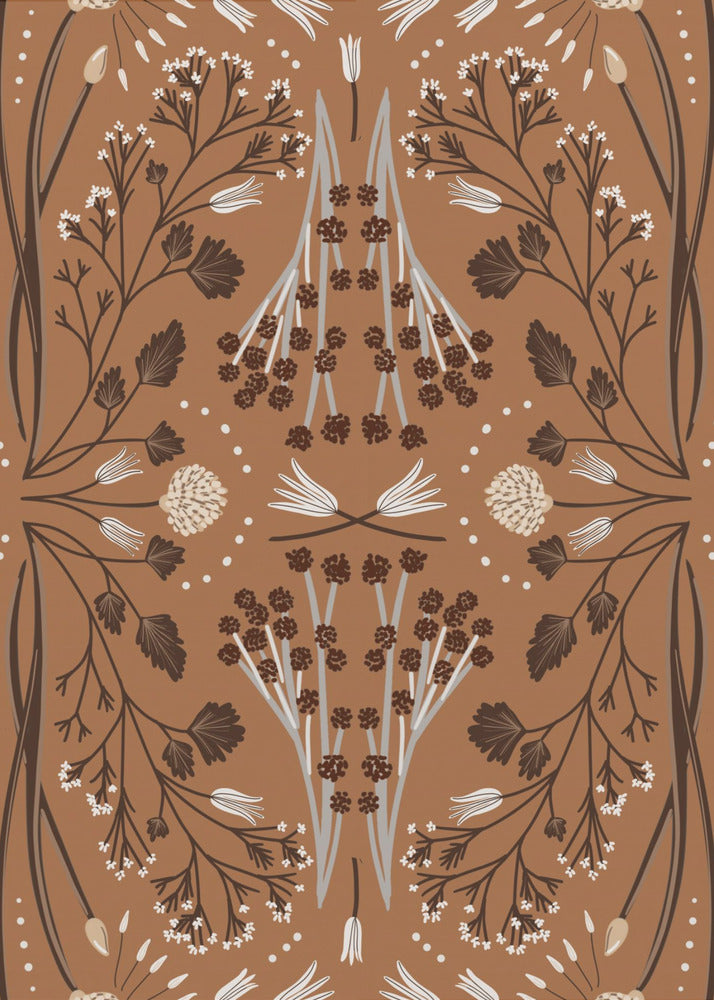 Folk Mirrored Botanicals - Aardetinten | Canvas