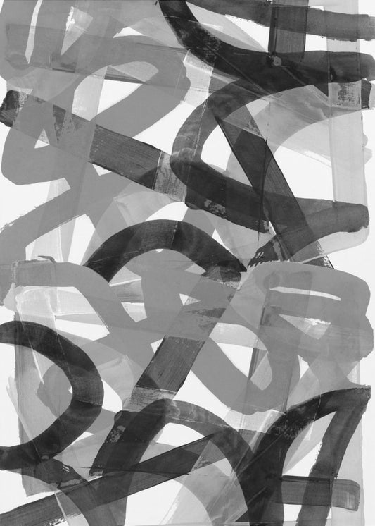 Schuifelende Stappen Zwart-Wit 2 | Poster