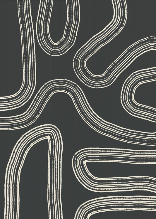 Gebogen paden | Poster