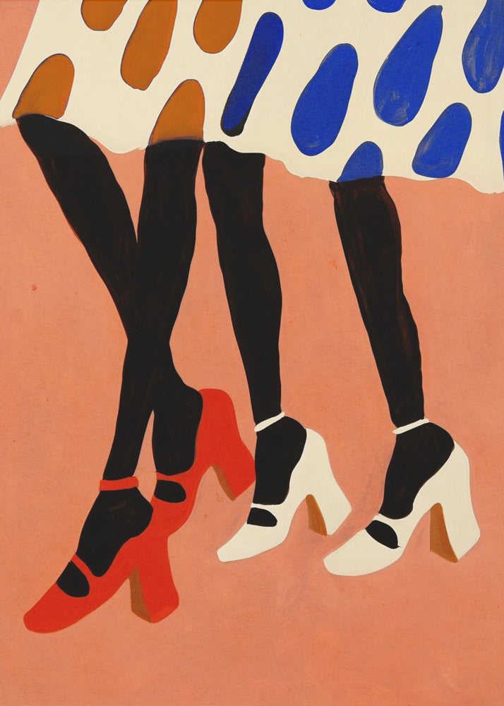 Polka Dot Stappen | Canvas