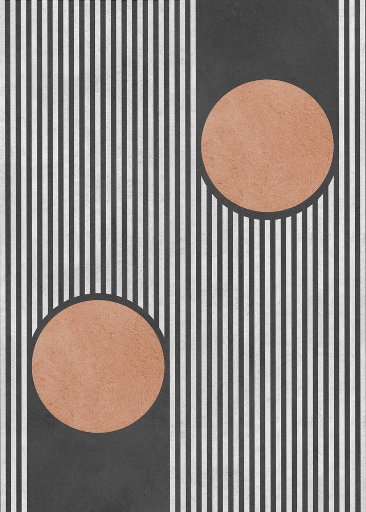 Cirkels op zwarte achtergrond 2 | Canvas