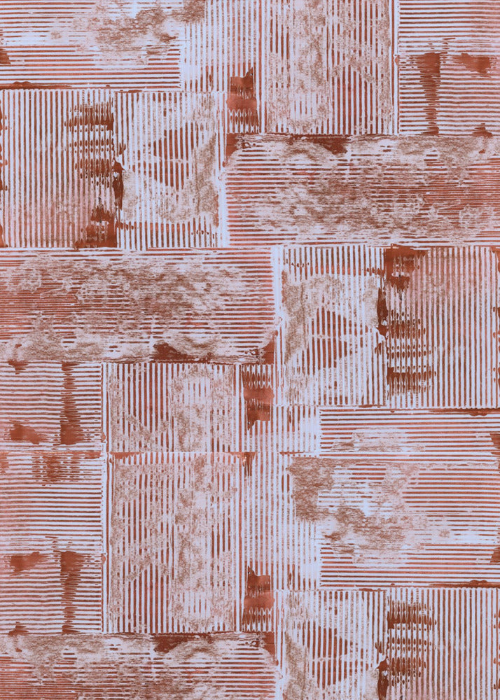 Cinnaber Zachte Lijnen Textuur No2 Print | Canvas