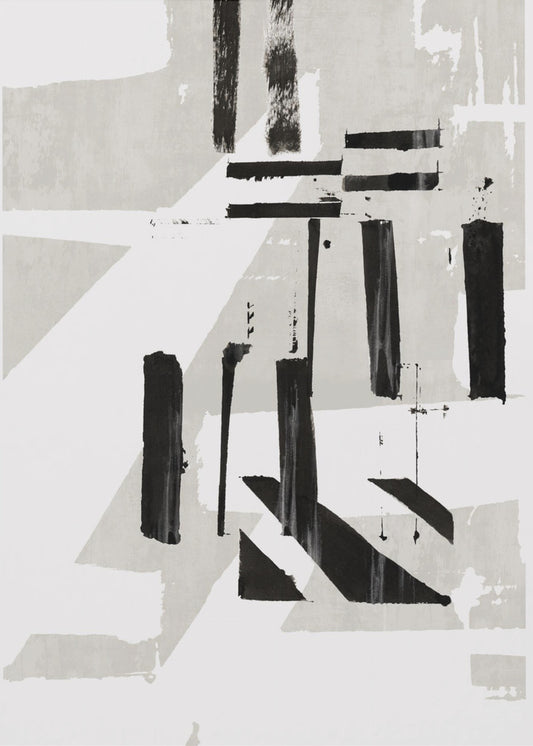 Grey & Black Art Print No 1 | Poster