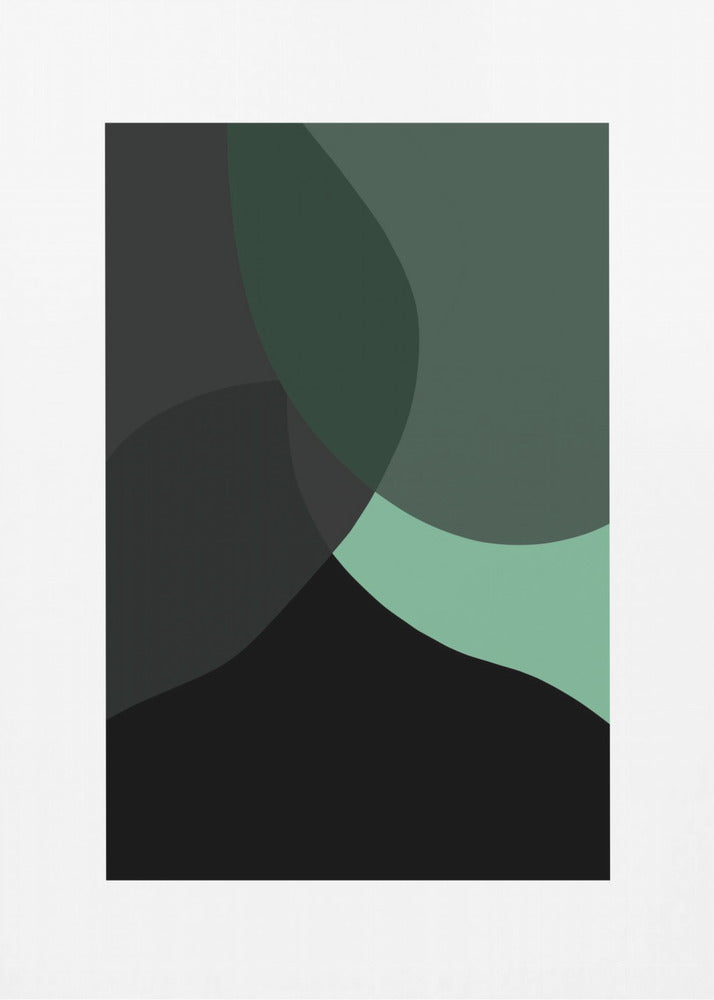 Abstracte zwarte vormen 3 | Canvas