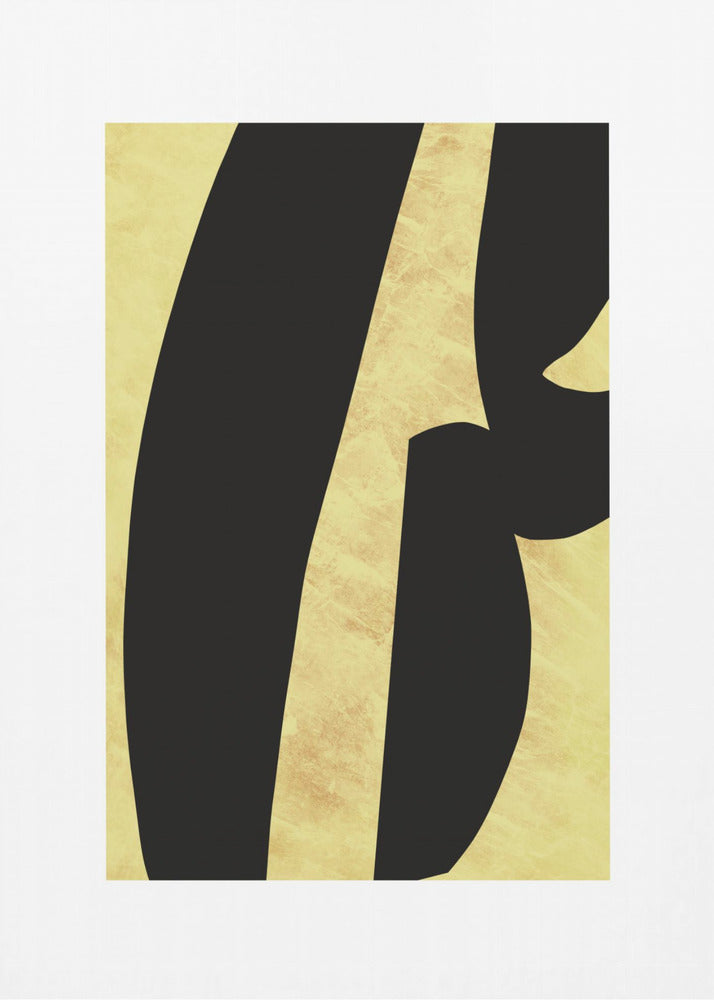Abstracte zwarte vormen print nr. 5 | Canvas