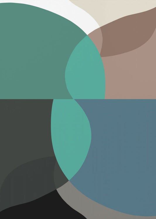 Abstracte vormen kunstdruk nr. 2 | Poster
