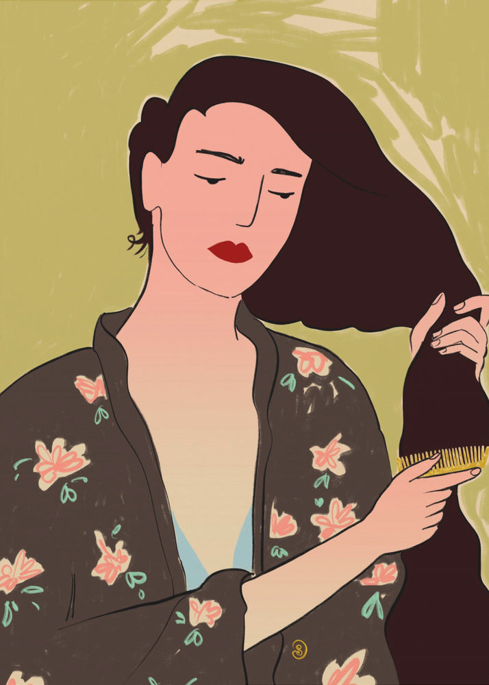 Vrouw met lang haar | Poster