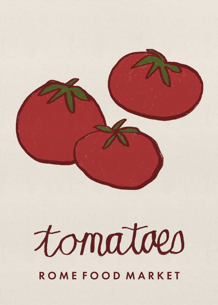 Food Art - Tomatenmarkt Rome | Poster