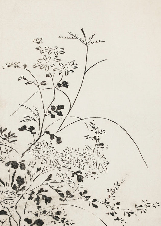 Autumn Flowers and Grasses (1762) | Poster