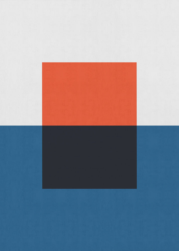 Blauw en rood 2 | Canvas