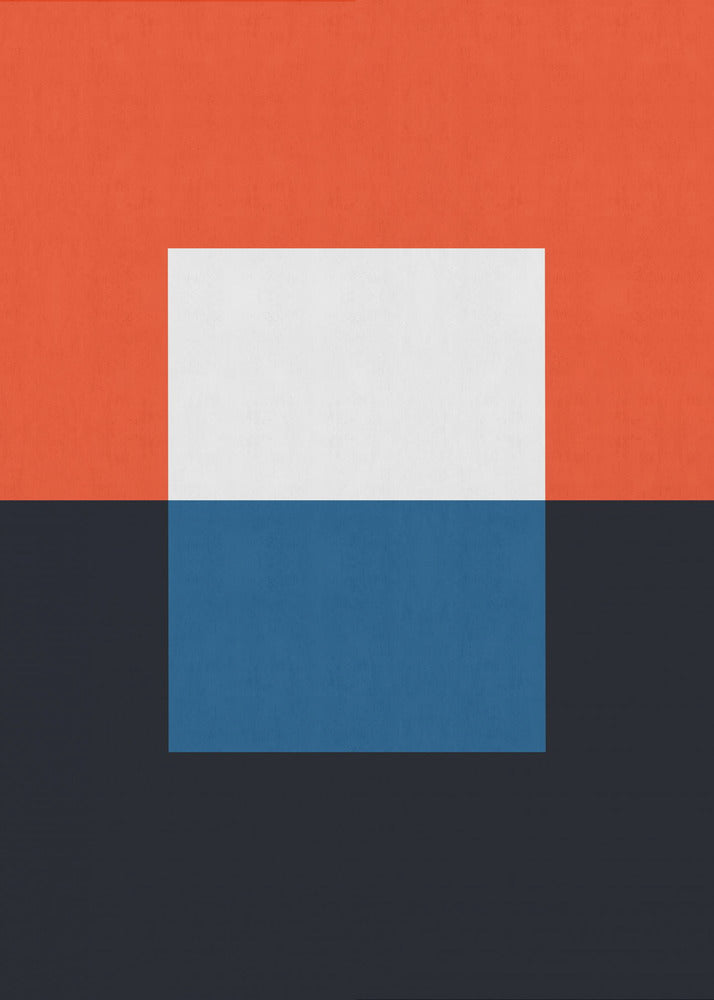 Blauw en rood 3 | Canvas