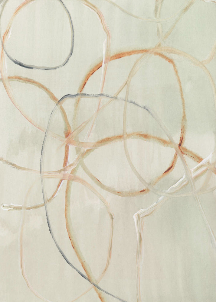 Gedempte abstracte lijnen 1 | Poster