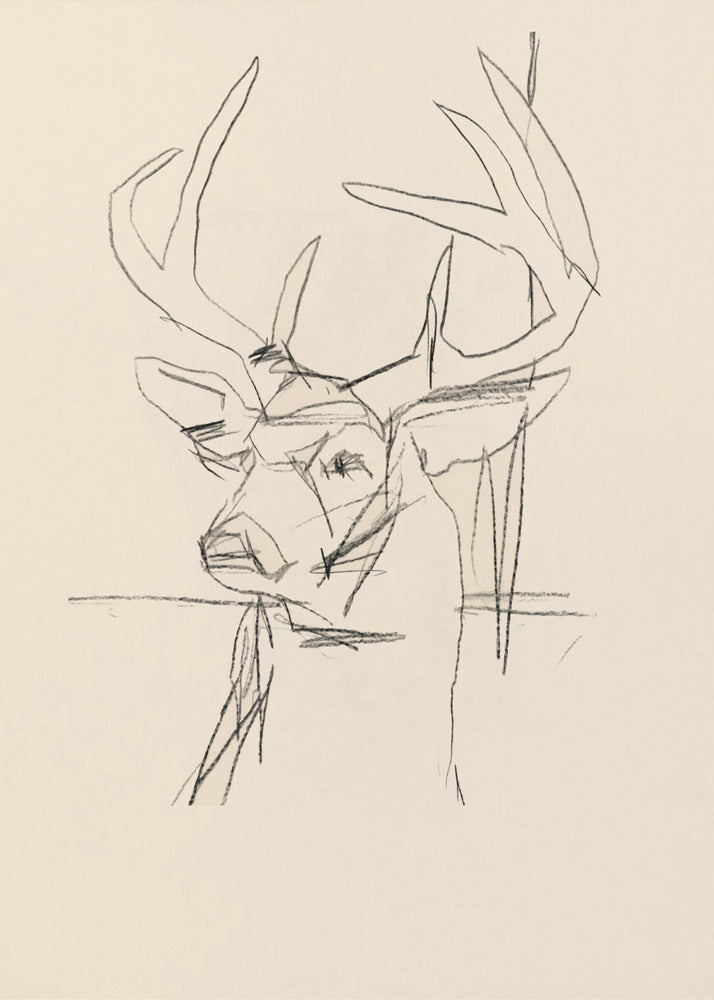 Étude Cerf (hert) nr. 1 | Canvas