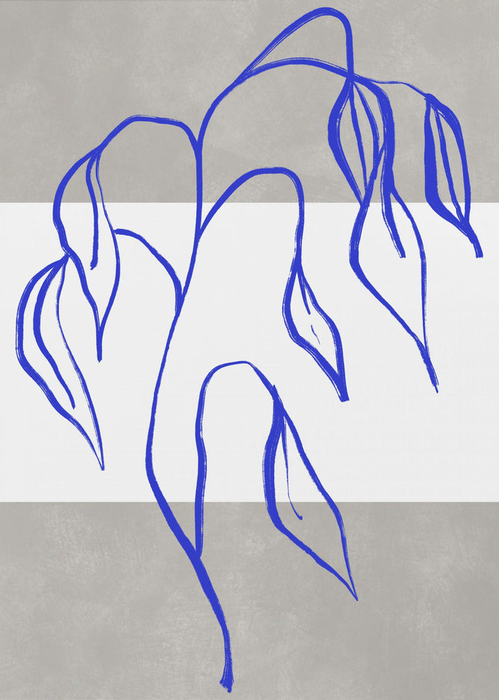 Blauwe elegantie | Canvas