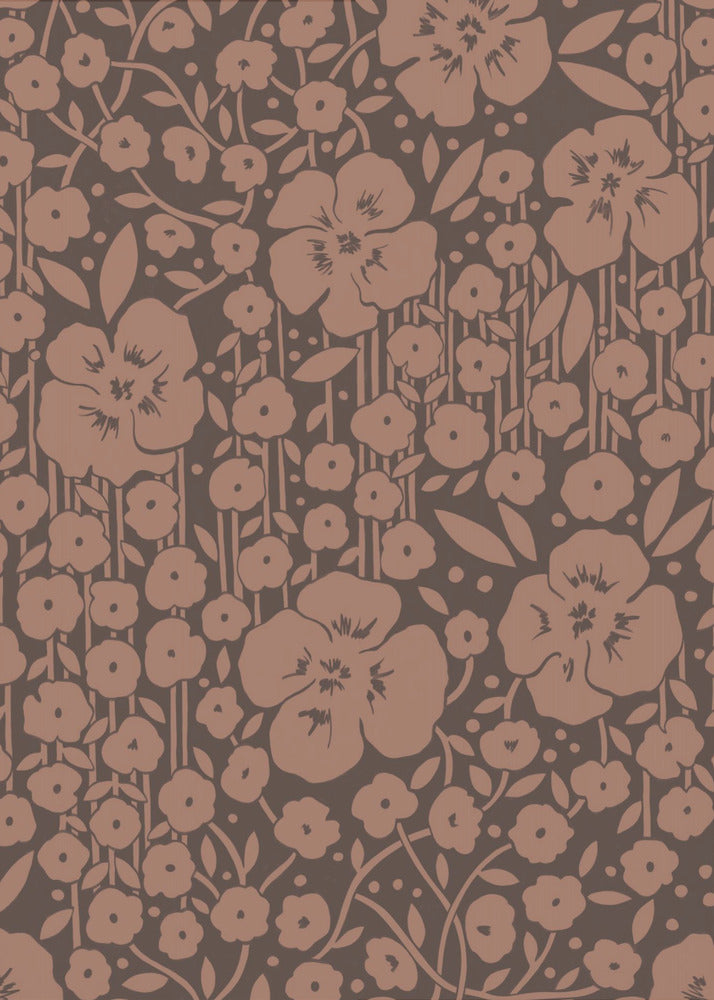Bloemengedicht - donker | Canvas