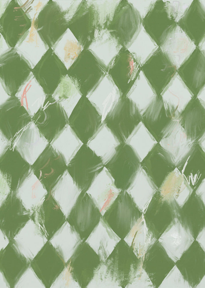 Groene diamanten | Canvas