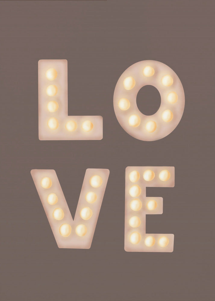 Liefdeslichtletters Koffiekwarts | Canvas