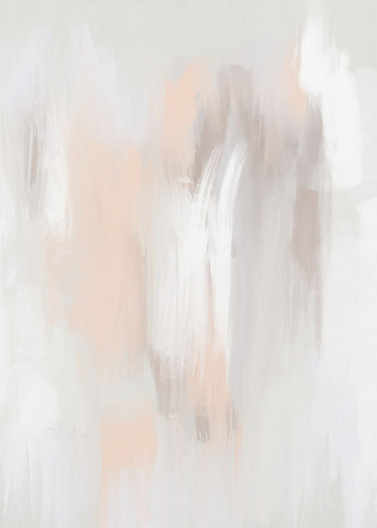 Zachte neutrale tinten met delicate penseelstreken | Poster
