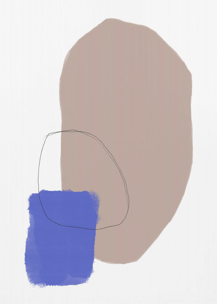 Organische vormen en aardse tinten | Canvas