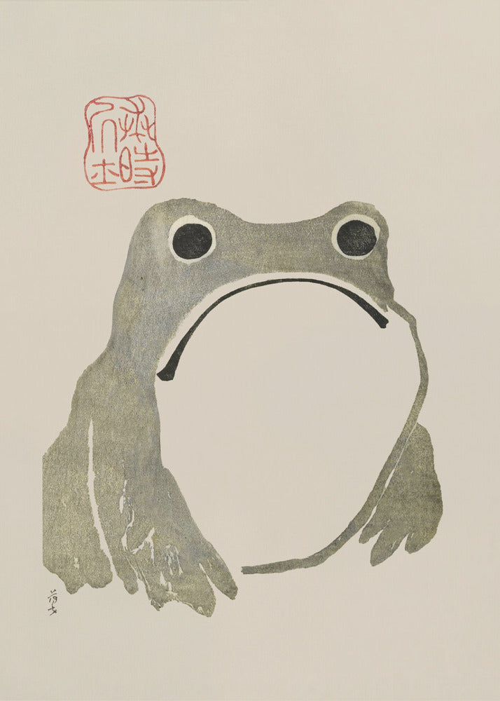 Grumpy Frog I Origineel | Canvas