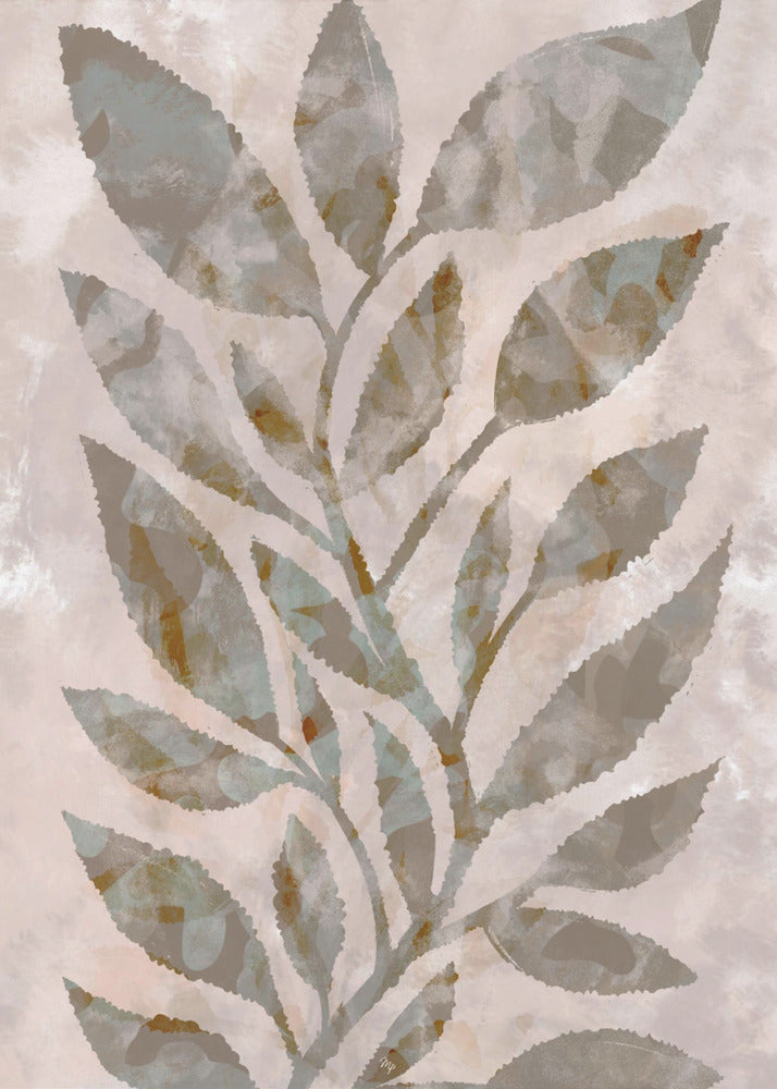 Abstracte bladeren | Canvas
