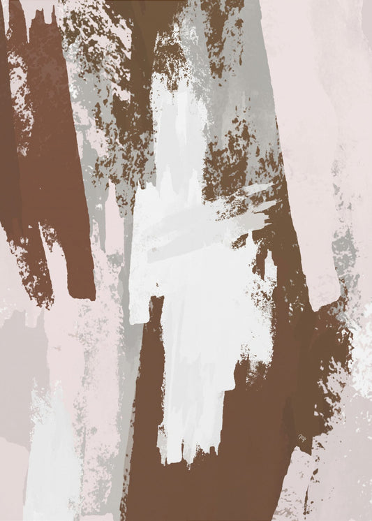 Abstracte bruine verf | Poster