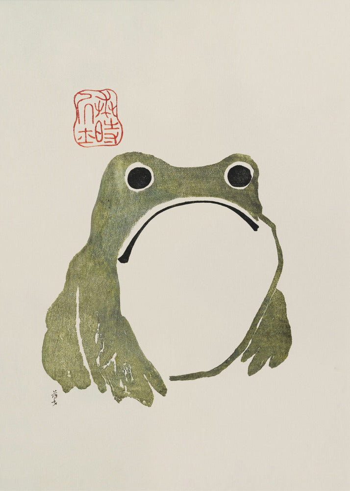 Grumpy Frog I Groen | Poster