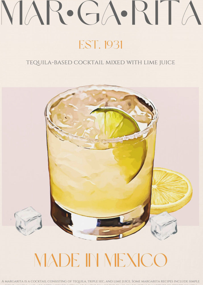 Margarita Print Cocktail | Canvas