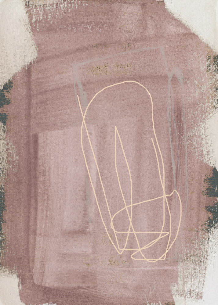 Abstracte penseelstreken 183 kopieën | Canvas
