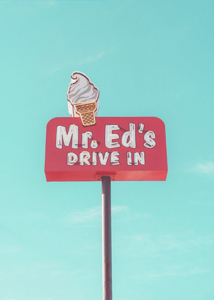 Vintage bord van Mr. Ed's Drive In in Urbana, Missouri, VS | Canvas