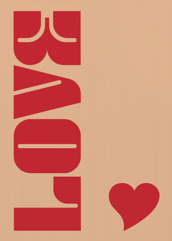 Rode, vette letters | Canvas