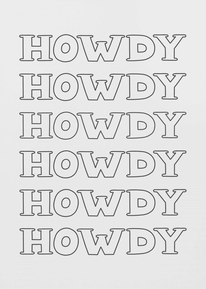 Zwarte Howdy | Canvas