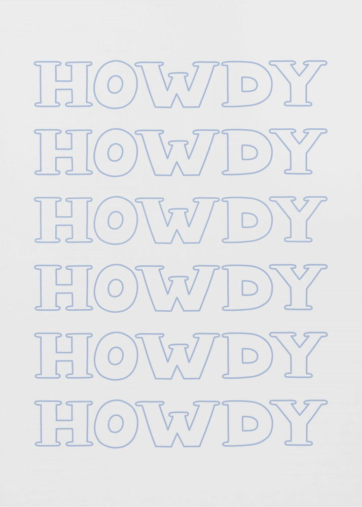 Blauw Howdy | Canvas