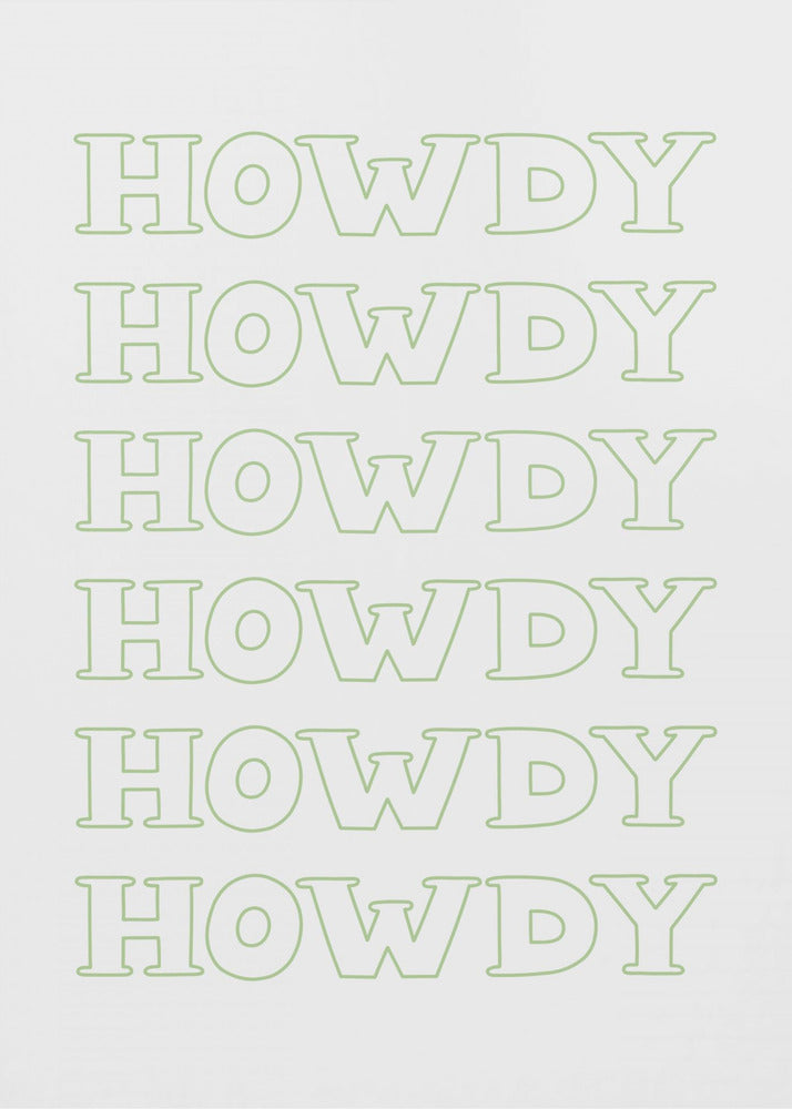 Saliegroen Howdy | Canvas