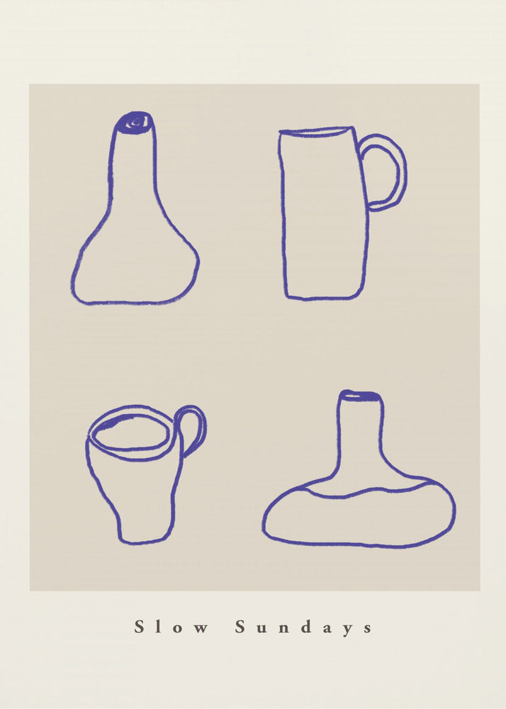 Abstracte aardewerklijnen | Poster