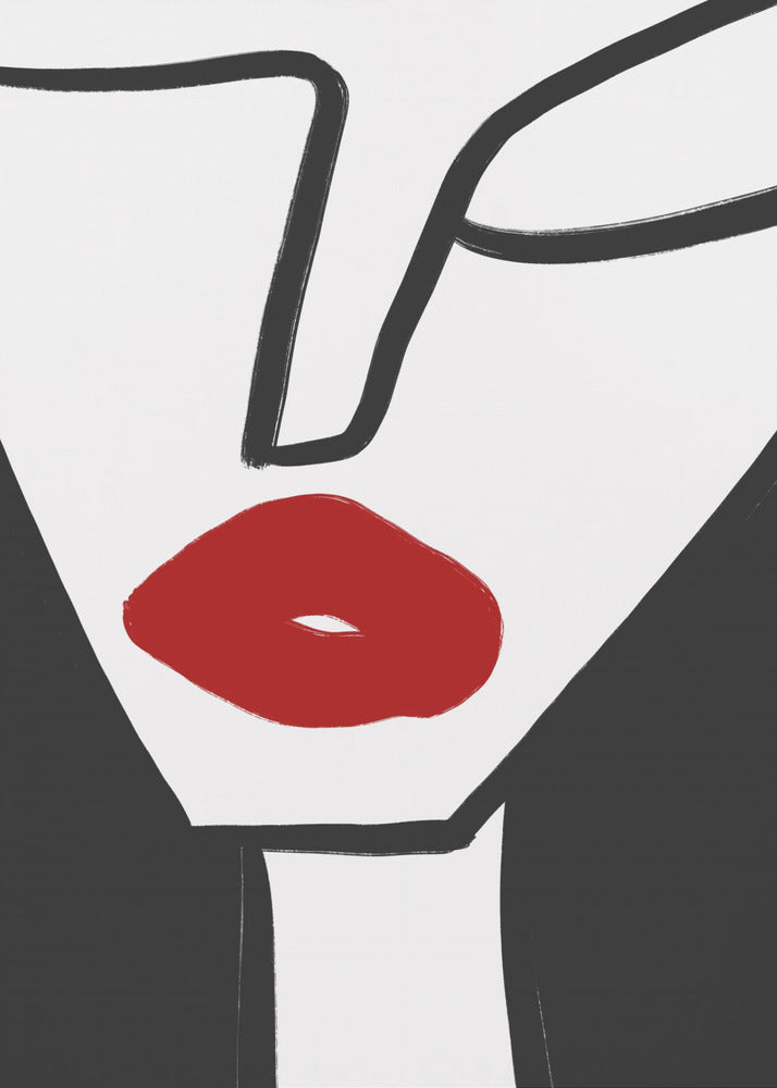 Gedurfde rode lippen | Canvas