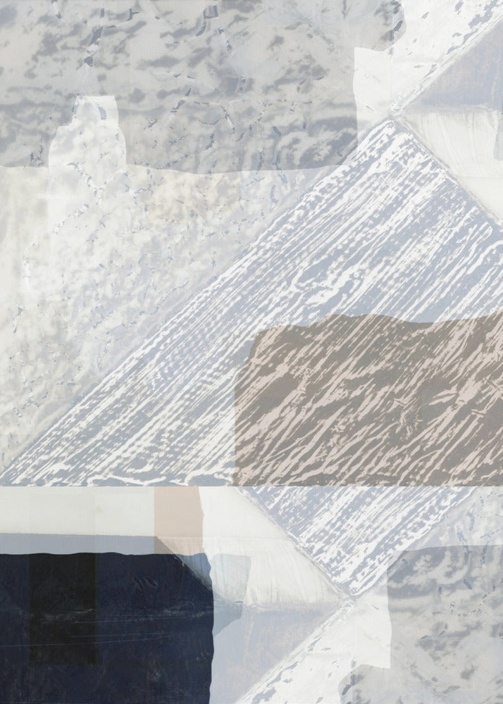 Gefragmenteerde vorm in wit | Canvas