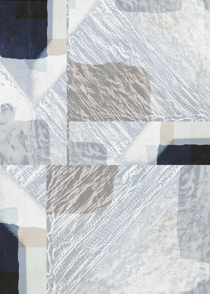 Gefragmenteerde vorm in wit | Canvas