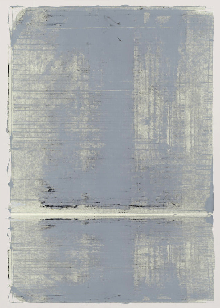 Minimalistisch grijs abstract met horizontale lijn | Poster