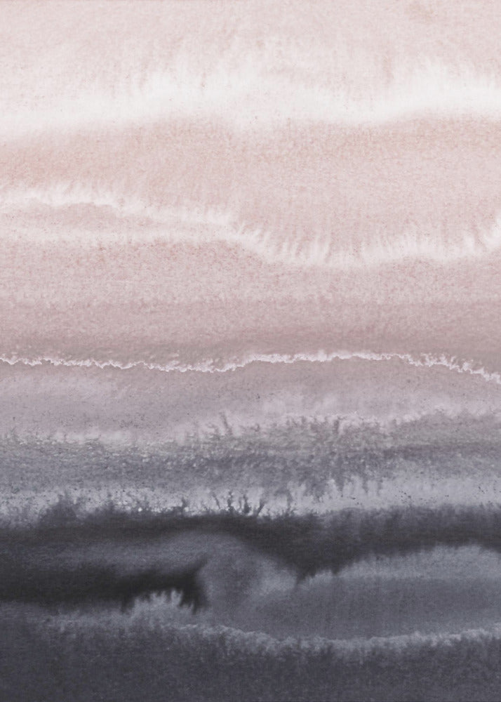 Binnen de getijden Zwart zandstrand | Canvas