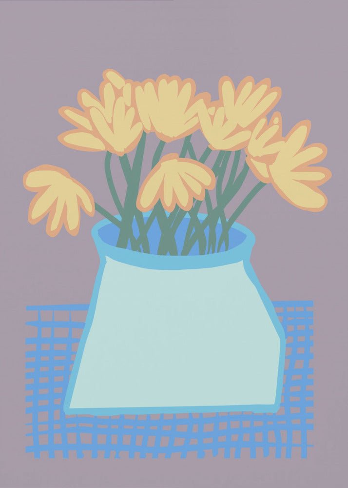 Madeliefjes in vaas | Canvas